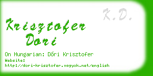 krisztofer dori business card